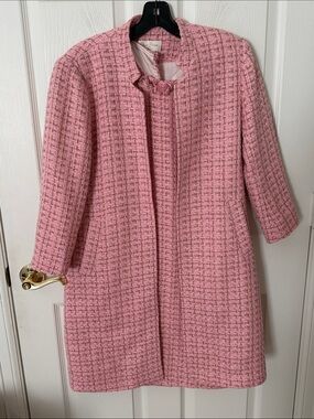 JB by Julie Brown Pink Tweed Pea Coat with matching dress size large set